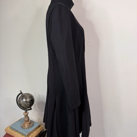 NWT Akris Punto Midi Dress A Line Black High Neck Modern Size 12 $1290 - Picture 11 of 12